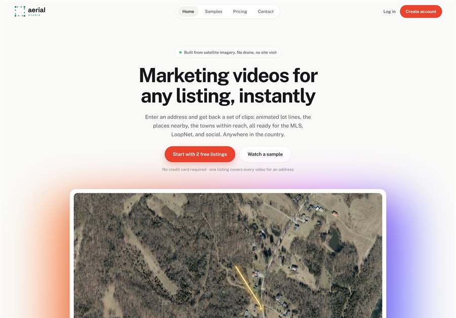 Listing Video Studio website screenshot