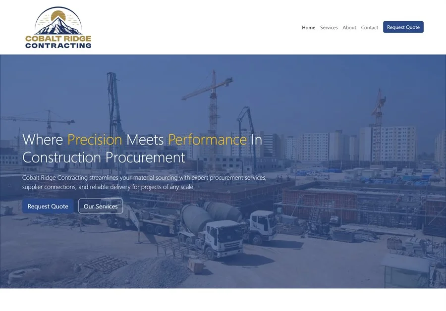 Contracting Firm website screenshot