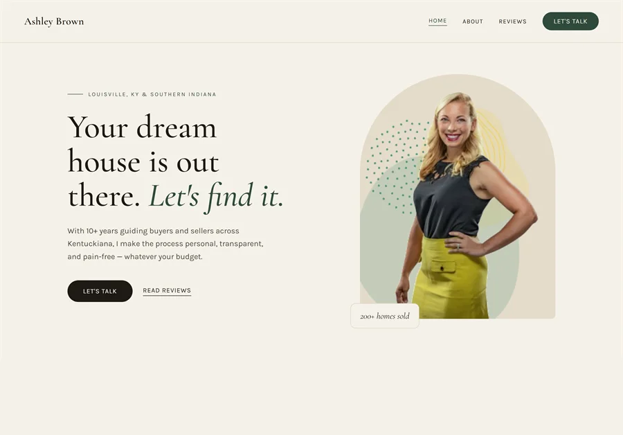 Realtor Website homepage design