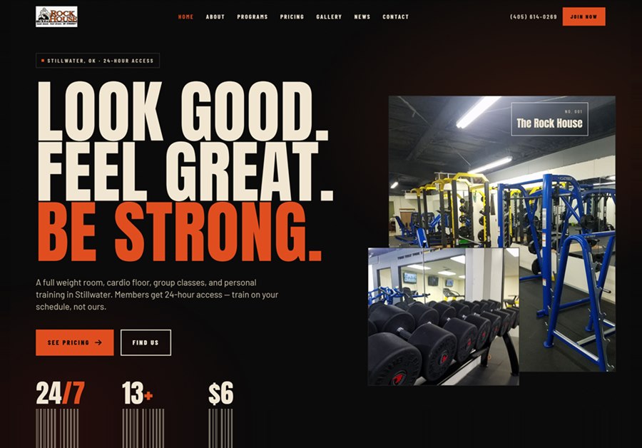 Gym Website website screenshot